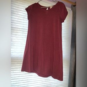 Maroon Tshirt Dress